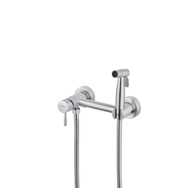 Набор для гигиенического душа со смесителем Kroner KRP Edelstahl, фото , изображение 3 | SNABZHENIE.com.ua