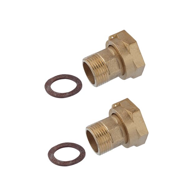 Комплект для водяного счётчика LexLine 3/4х1 ВН латунный УК1417-В, фото  | SNABZHENIE.com.ua