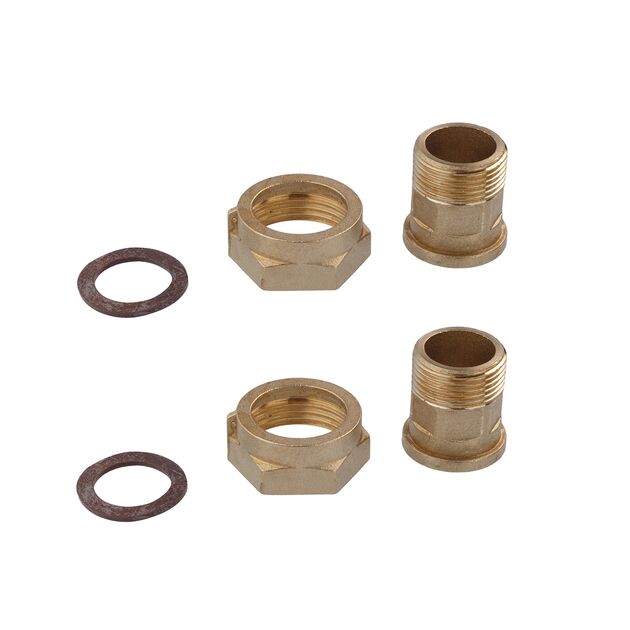 Комплект для водяного счётчика LexLine 3/4х1 ВН латунный УК1417-В, фото , изображение 3 | SNABZHENIE.com.ua