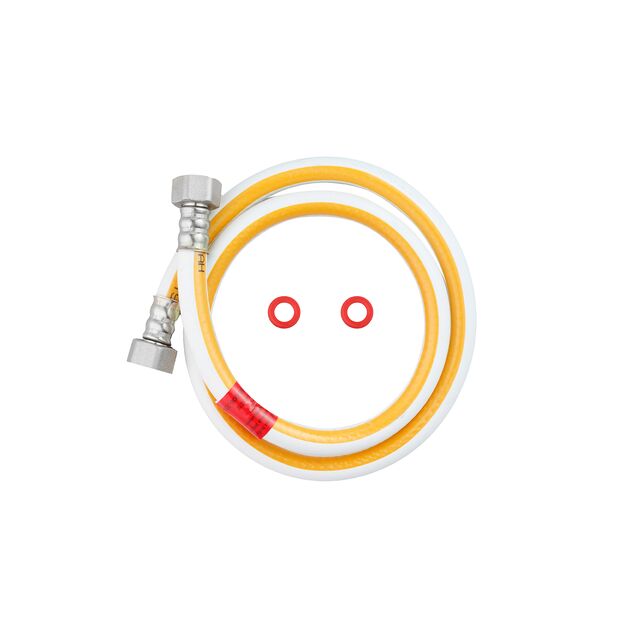 Шланг газовый 1/2 ВВ 80 см с металлическими гайками, ПВХ белый, фото  | SNABZHENIE.com.ua