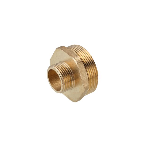 Ниппель LexLine 2х3/4 НН латунный УК0525-В усиленный, фото , изображение 3 | SNABZHENIE.com.ua