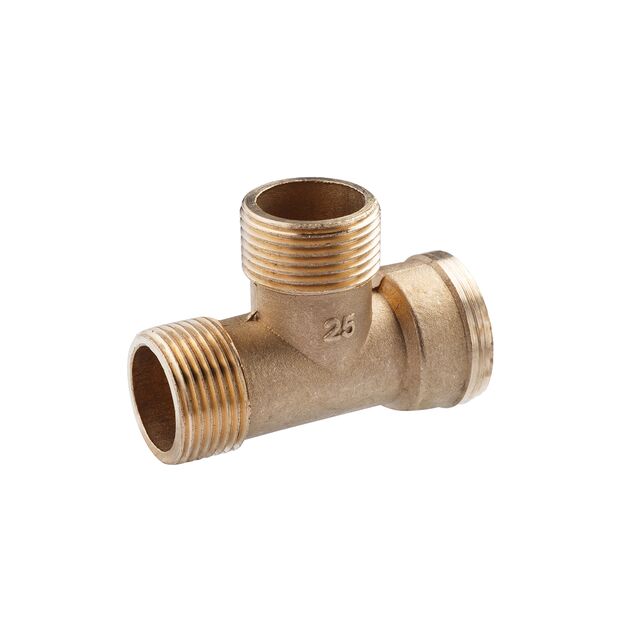 Тройник посилений LexLine 1 ННВ латунний УК0231-В, фото  | SNABZHENIE.com.ua