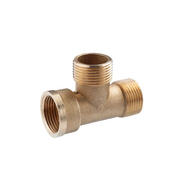 Тройник посилений LexLine 1 ННВ латунний УК0231-В, фото , зображення 3 | SNABZHENIE.com.ua