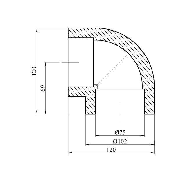 Колено 90° PPR GrandiTherm 75 мм, фото , изображение 2 | SNABZHENIE.com.ua
