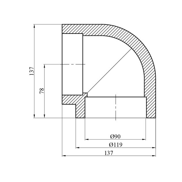 Колено 90° PPR GrandiTherm 90 мм, фото , изображение 2 | SNABZHENIE.com.ua