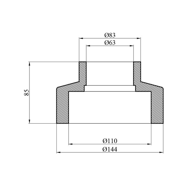 Редукционная муфта PPR GrandiTherm 110х63 мм, фото , изображение 2 | SNABZHENIE.com.ua