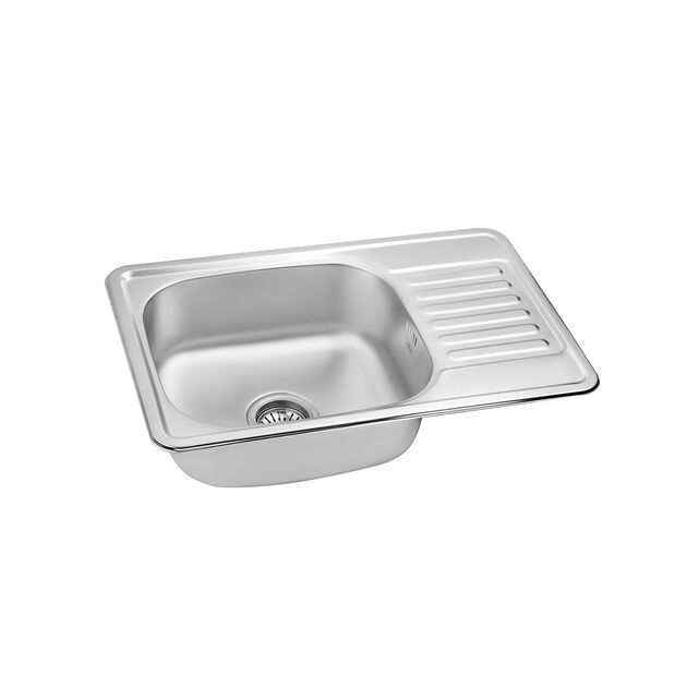 Кухонна мийка Kroner KRP Satin - 6642 (0,8 мм), фото , зображення 3 | SNABZHENIE.com.ua