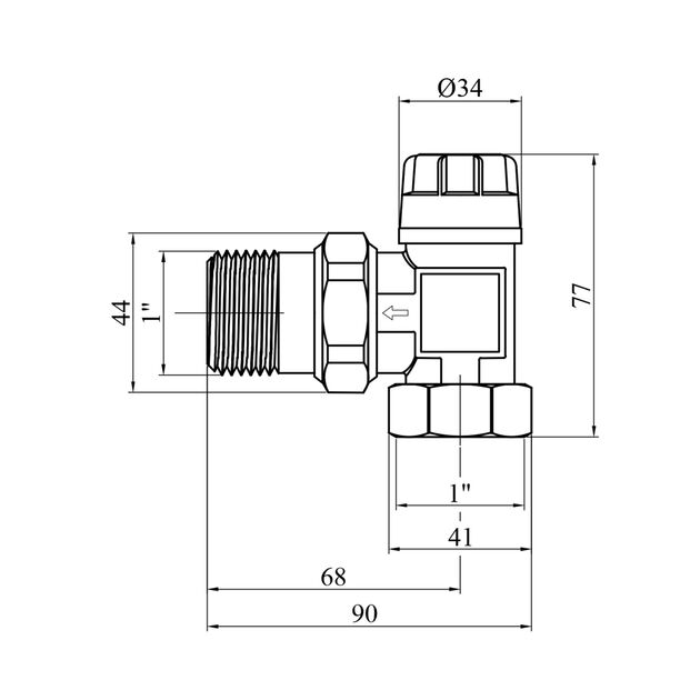 Угловой термостатический кран Karro 1 KR-737B, фото , изображение 2 | SNABZHENIE.com.ua