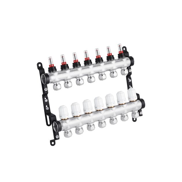 Коллектор STA Classic 7 выходов G1, евроконусы, нержавеющая сталь, фото  | SNABZHENIE.com.ua