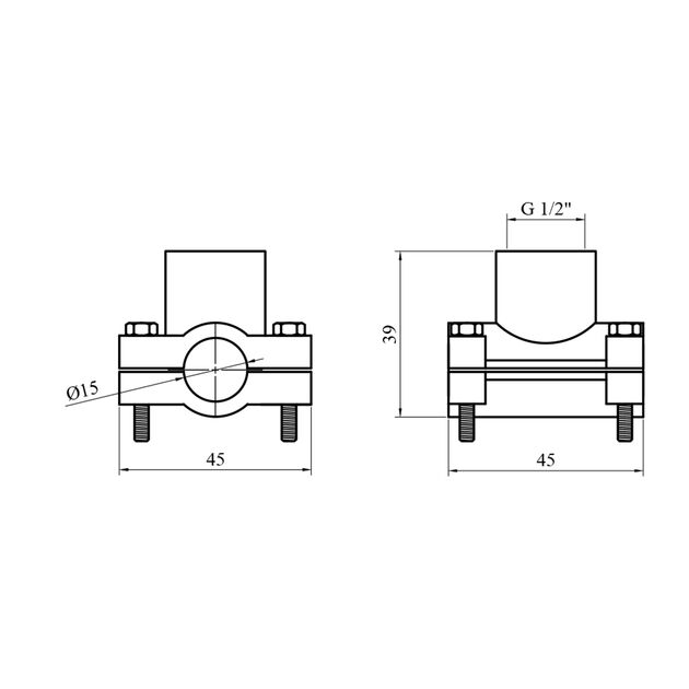 Врезка для труб LexLine 1/2 РН латунная УК3801-В, фото , изображение 2 | SNABZHENIE.com.ua
