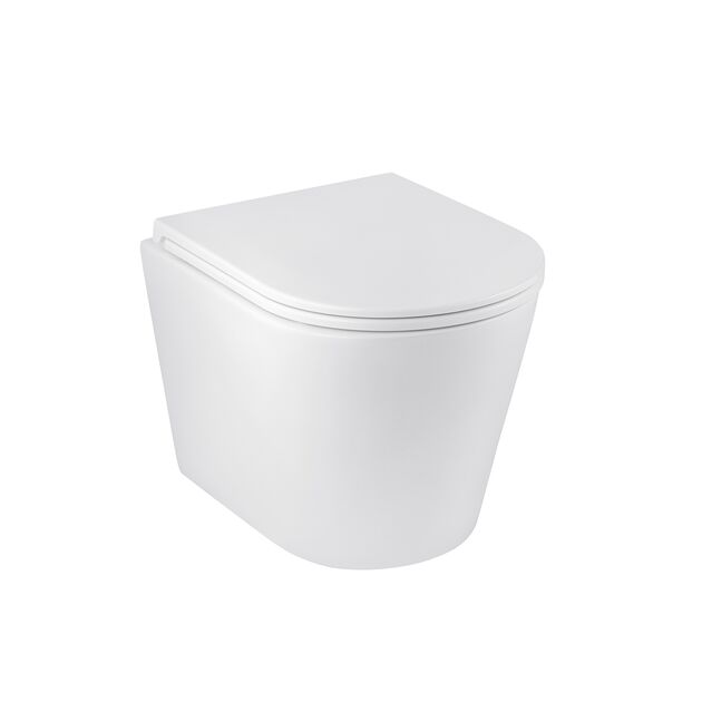 Унітаз підвісний Kroner Armada WHI513636 RIMLESS безободковий з сидінням Slim Duroplast / Soft-close / Quick release (KA513636WHIR), фото  | SNABZHENIE.com.ua