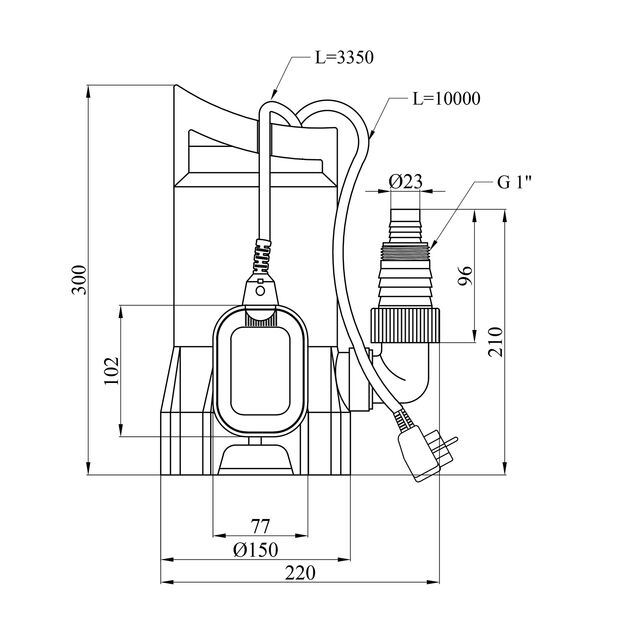Дренажный насос Pumpman GS750, 750 Вт, макс. 10 м, 12,9 куб.м, фото , изображение 2 | SNABZHENIE.com.ua
