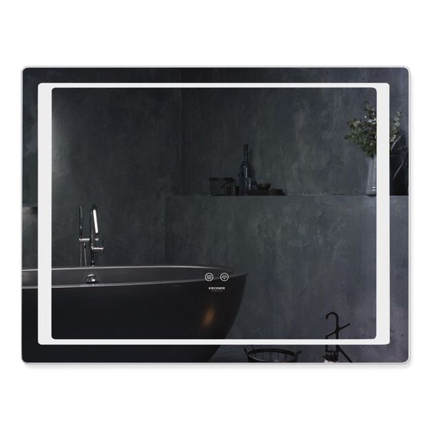 Зеркало Kroner KRP Spiegel HR2 - 9070 с LED и антизапотеванием, фото  | SNABZHENIE.com.ua