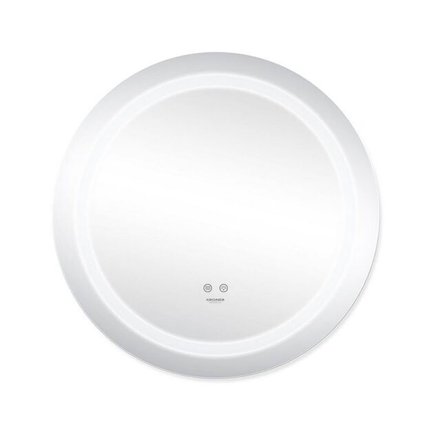 Зеркало Kroner KRP Spiegel R2 - 6060 з LED-підсвіткою та антизапотіванням, фото , зображення 3 | SNABZHENIE.com.ua