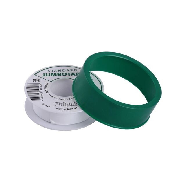 Фум лента Jumbotape Professional (16,5m x 19mm x 0,2mm) + 10%, щільність 0,6 g/cm³, фото , зображення 2 | SNABZHENIE.com.ua