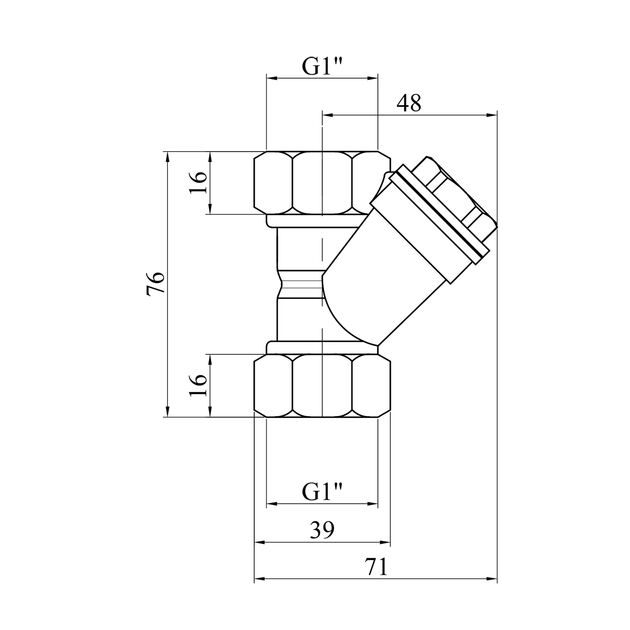 Фильтр грубой очистки Karro Super 1 ВВ латунный KR-201, фото , изображение 2 | SNABZHENIE.com.ua