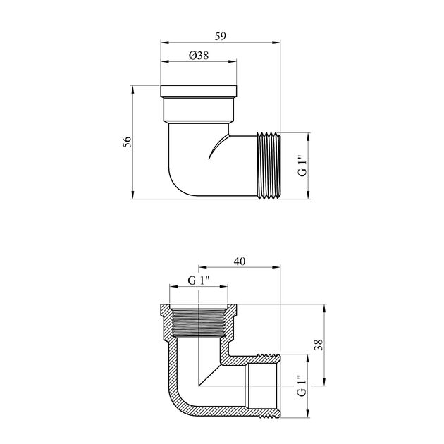 Уголок латунный LexLine 1 ВН УК0118-1-В усиленный, фото , изображение 2 | SNABZHENIE.com.ua