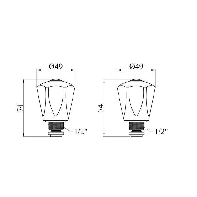 Вентильная головка М 18х1 для смесителя УК1394-Вк4, латунная, фото , изображение 2 | SNABZHENIE.com.ua