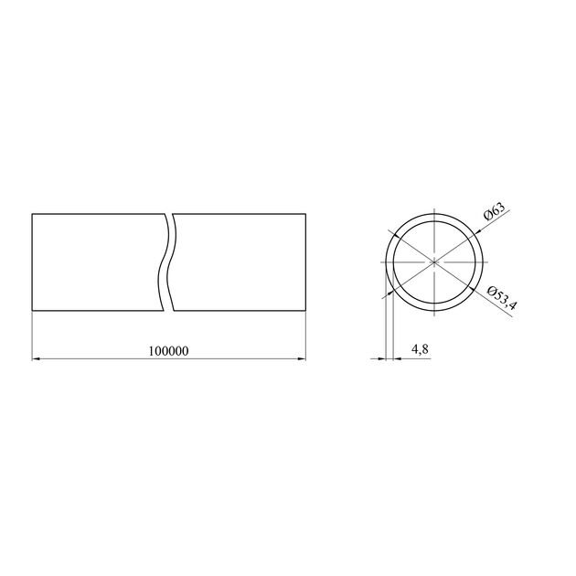 Пищевая труба ПЭ Rozma PN12 63х4,8 мм, 100 м, фото , изображение 2 | SNABZHENIE.com.ua