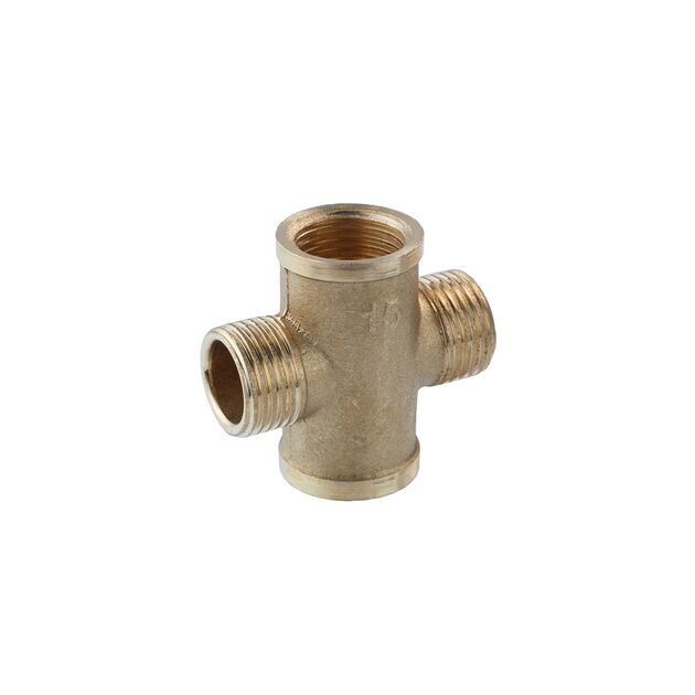 Крестовина посилена LexLine 1/2'' ВНВН латунна УК4603-В, фото  | SNABZHENIE.com.ua