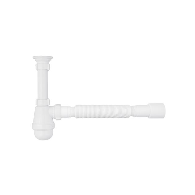 Сифон для раковини Agua TB07 1 1/4''х40/50 мм з різьбовим випуском, фото  | SNABZHENIE.com.ua