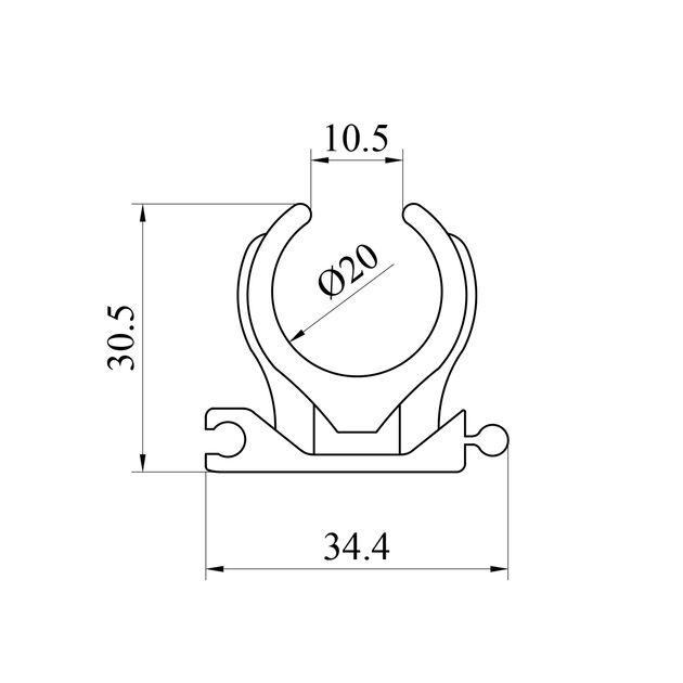 Крепление для металлопластиковой трубы Украинский легион 18х20 мм одинарное, фото , изображение 2 | SNABZHENIE.com.ua