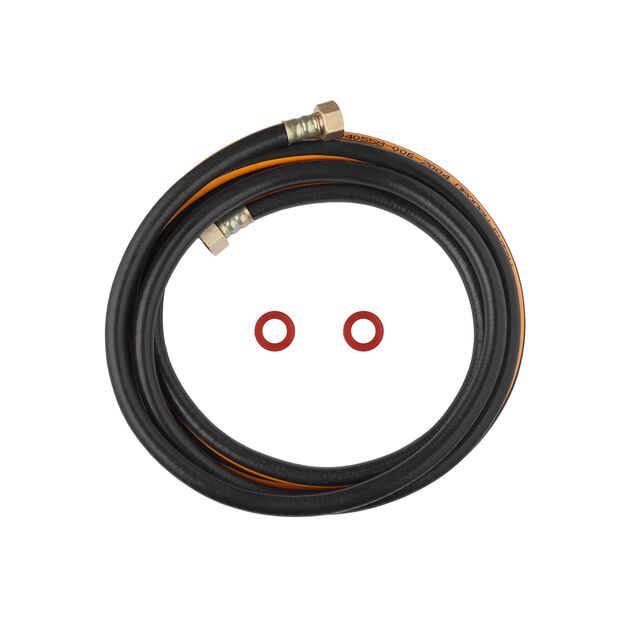 Шланг газовый Nikiforov 1/2» ВВ 250 см с латунными гайками ПВХ черный, фото  | SNABZHENIE.com.ua