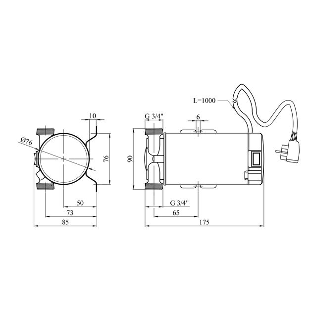 Насос для повышения давления Agua W15G-10, фото , изображение 2 | SNABZHENIE.com.ua