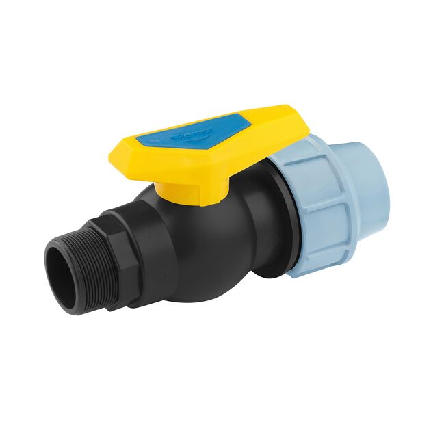 Кран ПЕ SantehPlast 63х2" РН, фото , зображення 3 | SNABZHENIE.com.ua