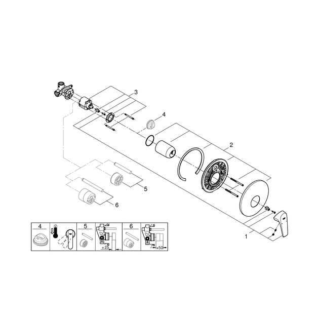 Смеситель скрытого монтажа для душа Grohe Start Flow 29116000, фото , зображення 3 | SNABZHENIE.com.ua