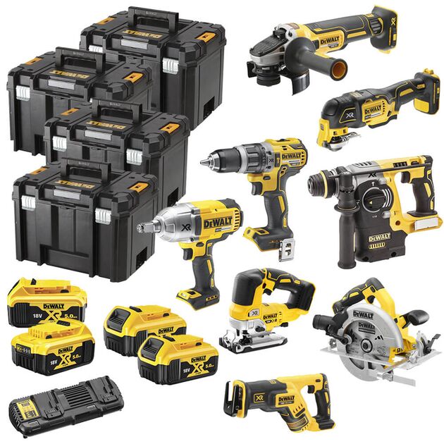 Набор аккумуляторных инструментов DeWALT DCK865P4T, 8 шт., фото  | SNABZHENIE.com.ua