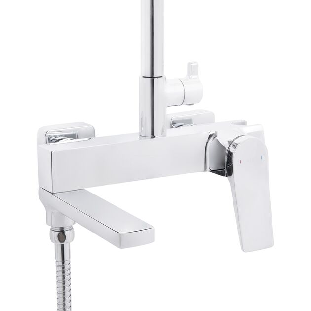 Душевая система универсальная Qtap Nando на три потребителя (с изливом) QTNAN111CRM48653 Chrome, фото , изображение 3 | SNABZHENIE.com.ua