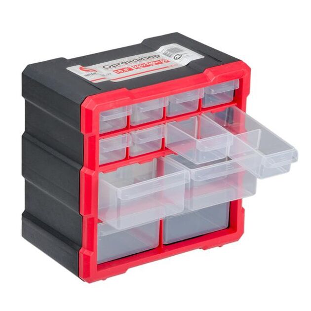 Органайзер INTERTOOL BX-4024, 10,5", 12 ячеек, 265*260*160 мм, фото , изображение 3 | SNABZHENIE.com.ua