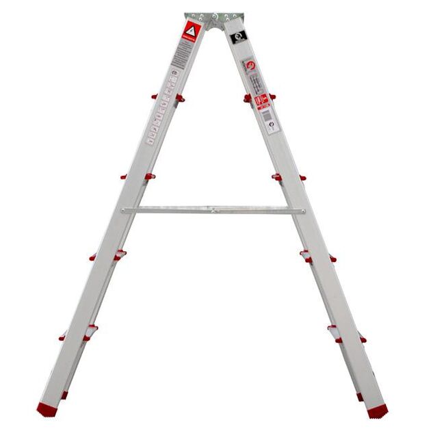 Стремянка алюминиевая двусторонняя 5 ступеней INTERTOOL LT-1105, фото , изображение 2 | SNABZHENIE.com.ua