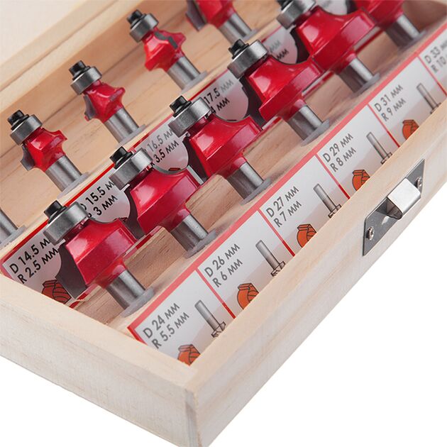 Набір фрез калібрувальних, 12 шт. INTERTOOL HT-0077, фото , зображення 3 | SNABZHENIE.com.ua