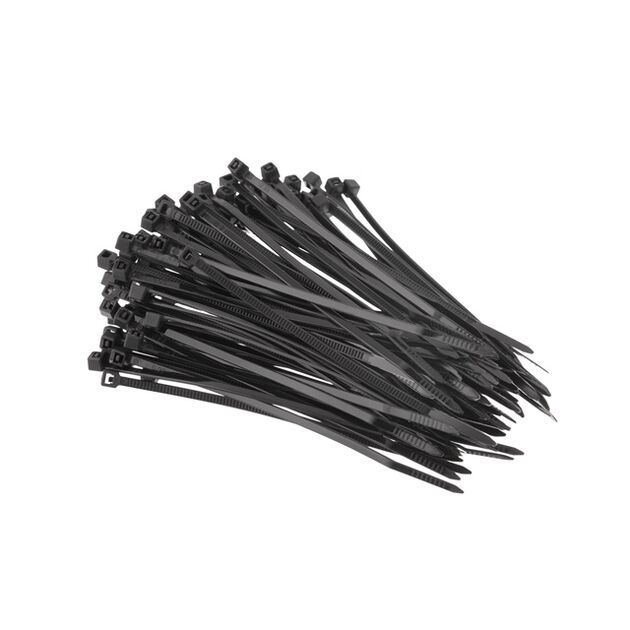 Пластиковый хомут 2,5x100 мм, черный, 100 шт/упак INTERTOOL TC-2511, фото , изображение 2 | SNABZHENIE.com.ua