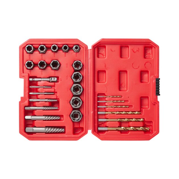 Набор экстракторов и сверл для поврежденных болтов, 26шт INTERTOOL SD-8009, фото , изображение 3 | SNABZHENIE.com.ua