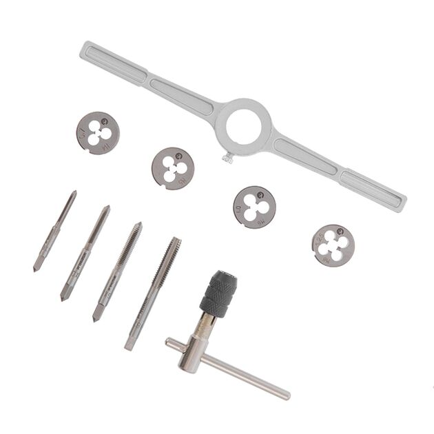 Набір плашок M4-M8 та метчиків M4-M8, 10 ед INTERTOOL SD-8025, фото , зображення 3 | SNABZHENIE.com.ua