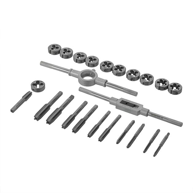 Набор плашек и метчиков M5-M12, 24 ед. INTERTOOL SD-8026, фото , изображение 3 | SNABZHENIE.com.ua