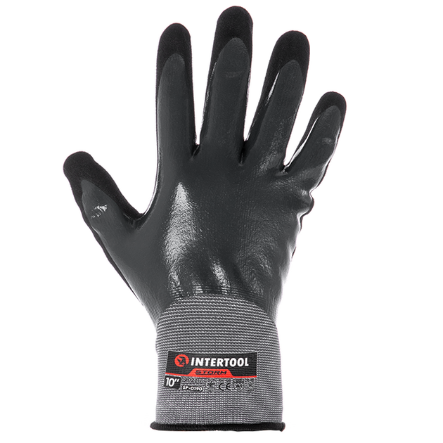 Перчатка трикотажная синтетическая с нитриловым покрытием 10 STORM, фото , изображение 2 | SNABZHENIE.com.ua