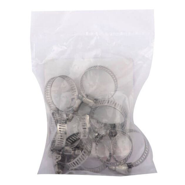 Хомут нержавеющий 8 мм D 14-27 мм INTERTOOL TC-1014, фото , изображение 2 | SNABZHENIE.com.ua