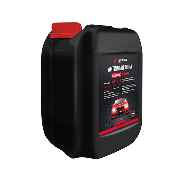 Піна активна PREMIUM 5л, рожева, концентрат 1:5-1:10 для безконтактної мийки апаратом високого тиску, STORM INTERTOOL FS-9095, фото , зображення 2 | SNABZHENIE.com.ua