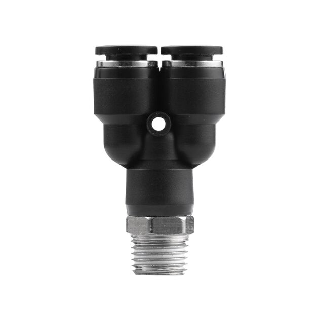 Цанговое соединение Y-образное 8*8 мм, 1/4" нар. резьба INTERTOOL PT-2377, фото , изображение 3 | SNABZHENIE.com.ua