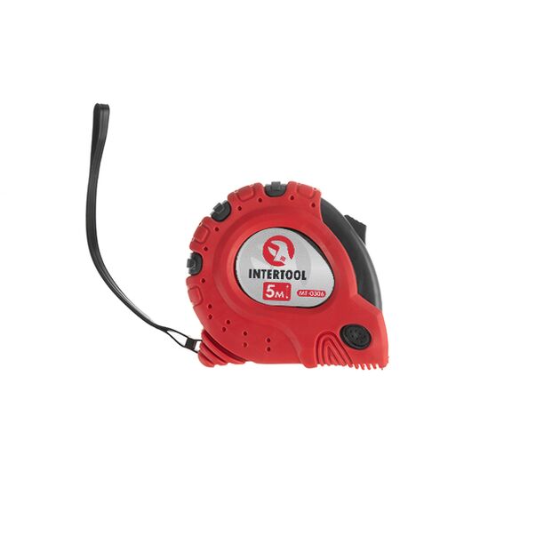 Рулетка з металевим полотном 5 м x 25 мм Супер Магніт blister INTERTOOL MT-0306, фото , зображення 2 | SNABZHENIE.com.ua