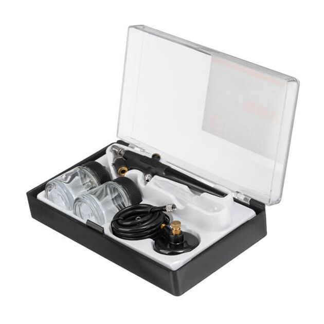 Аерограф міні з набором аксесуарів INTERTOOL PT-1503, фото  | SNABZHENIE.com.ua