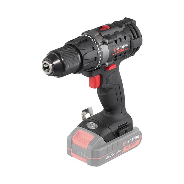 Аккумуляторная дрель-шуруповерт INTERTOOL WT-9351 20 В, 50 Нм, 0-450/0-1700 об/мин, 2-13 мм, без ЗУ и АКБ, фото  | SNABZHENIE.com.ua
