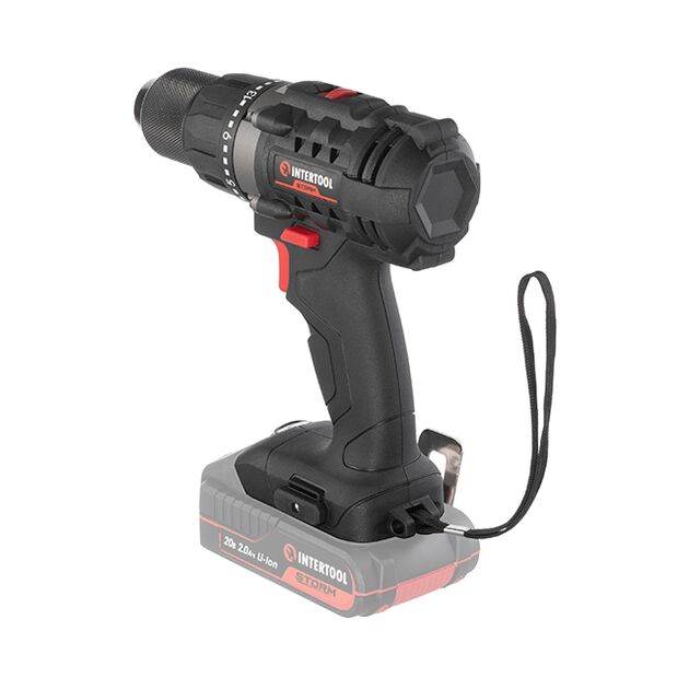 Аккумуляторная дрель-шуруповерт INTERTOOL WT-9351 20 В, 50 Нм, 0-450/0-1700 об/мин, 2-13 мм, без ЗУ и АКБ, фото , изображение 3 | SNABZHENIE.com.ua
