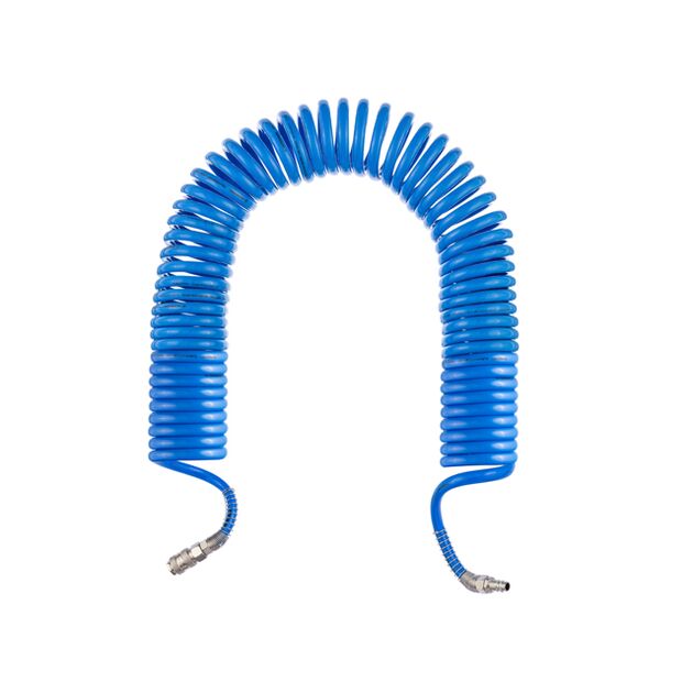 Шланг полиуретановый спиральный 8*12 мм, 15 м, с соединениями INTERTOOL, фото , изображение 2 | SNABZHENIE.com.ua