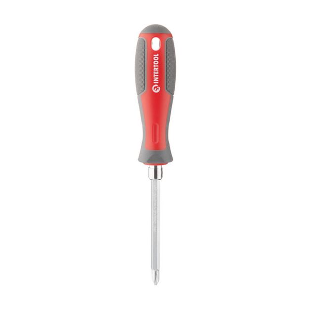 Двусторонняя отвертка 100 мм PH2, SL6 mm INTERTOOL VT-3344, фото , изображение 3 | SNABZHENIE.com.ua