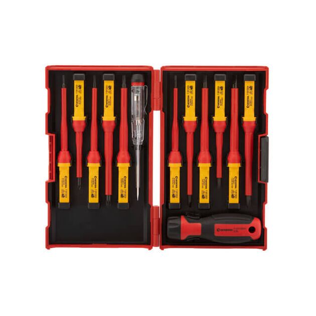 Набор изолированных отверток 14 ед VDE с индикатором INTERTOOL VT-3614, фото , изображение 2 | SNABZHENIE.com.ua